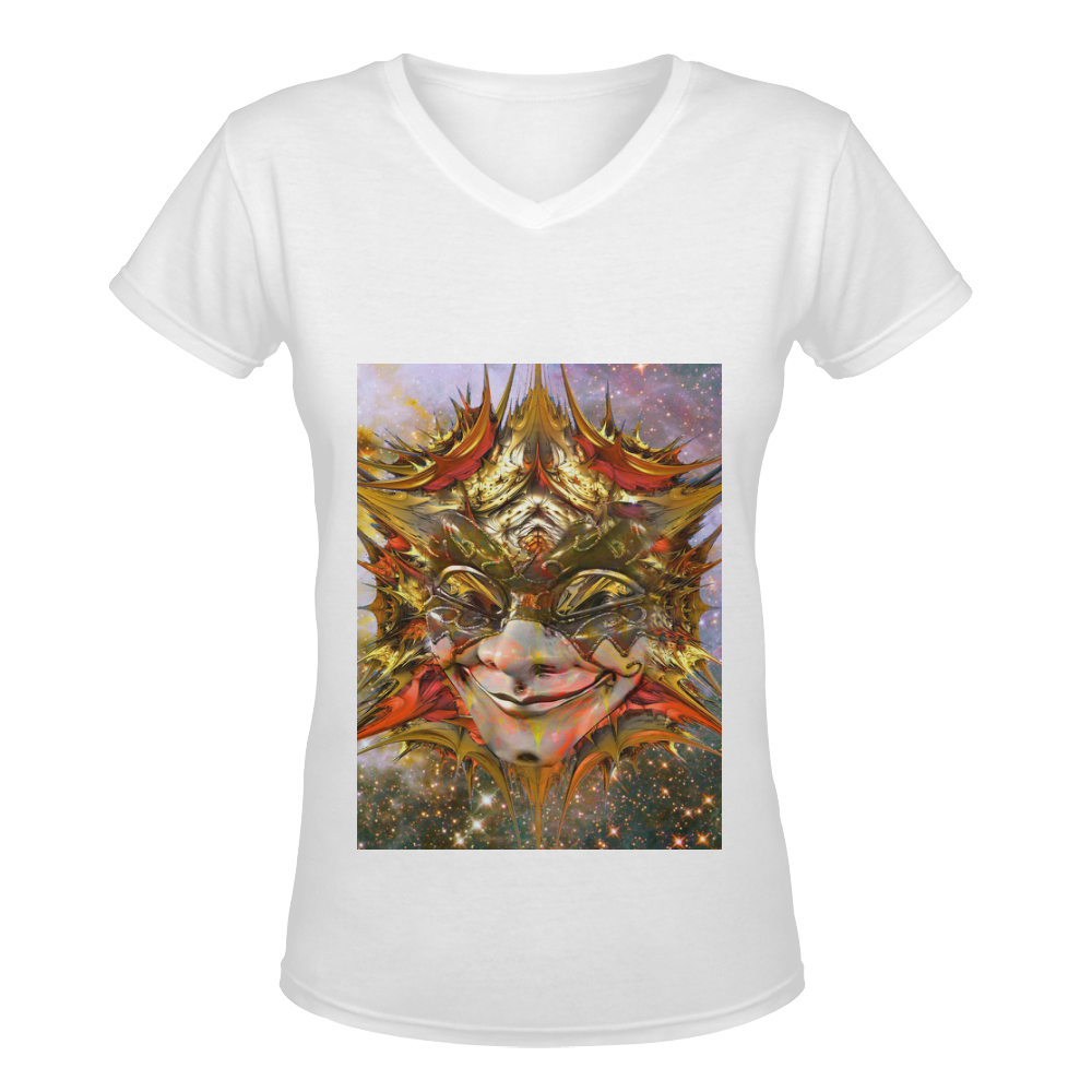 Star Clown Women's Deep V-neck T-shirt (Model T19)