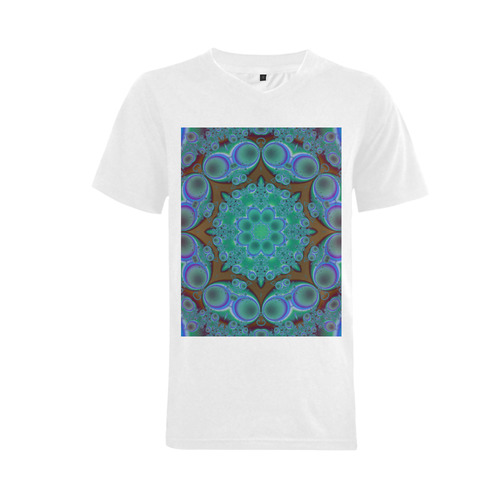 fractal pattern 1 Men's V-Neck T-shirt  Big Size(USA Size) (Model T10)