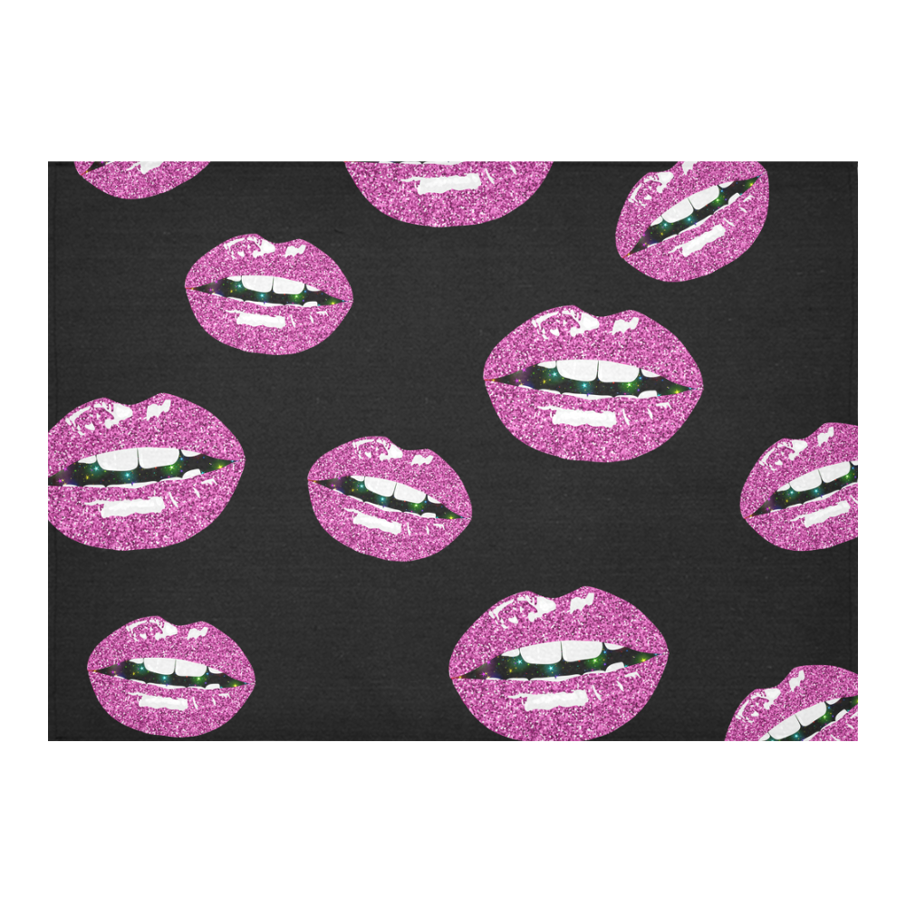Glittery Kiss Cotton Linen Tablecloth 60"x 84"