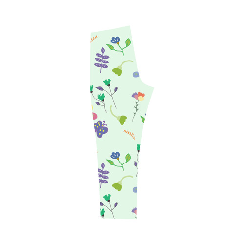 Floral Pattern Spring leggings Capri Legging (Model L02)