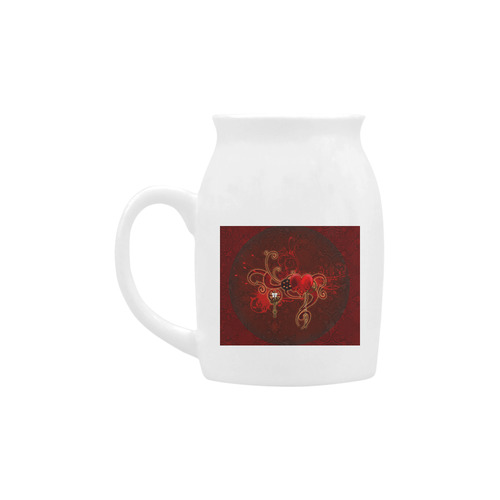 Wonderful steampunk design with heart Milk Cup (Small) 300ml