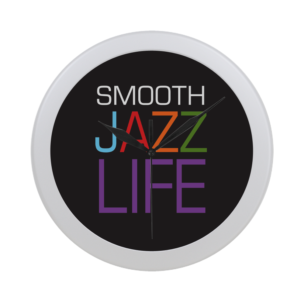 Smooth Jazz Life Logo Clock 1 Circular Plastic Wall clock