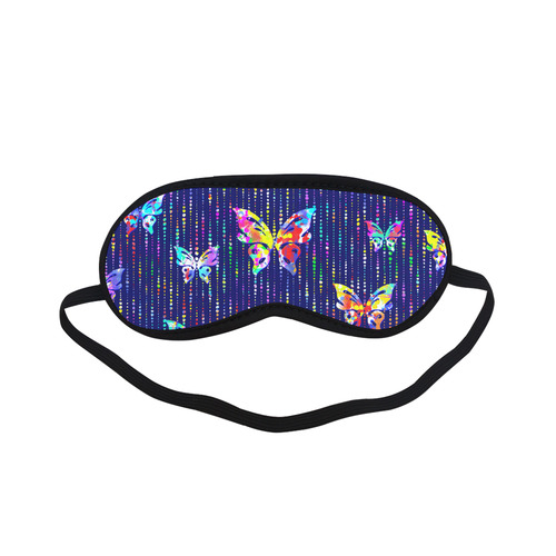 Butterflies On Dotted Lines Pattern Sleeping Mask