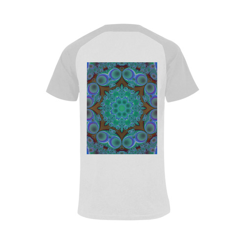 fractal pattern 1 Men's Raglan T-shirt Big Size (USA Size) (Model T11)