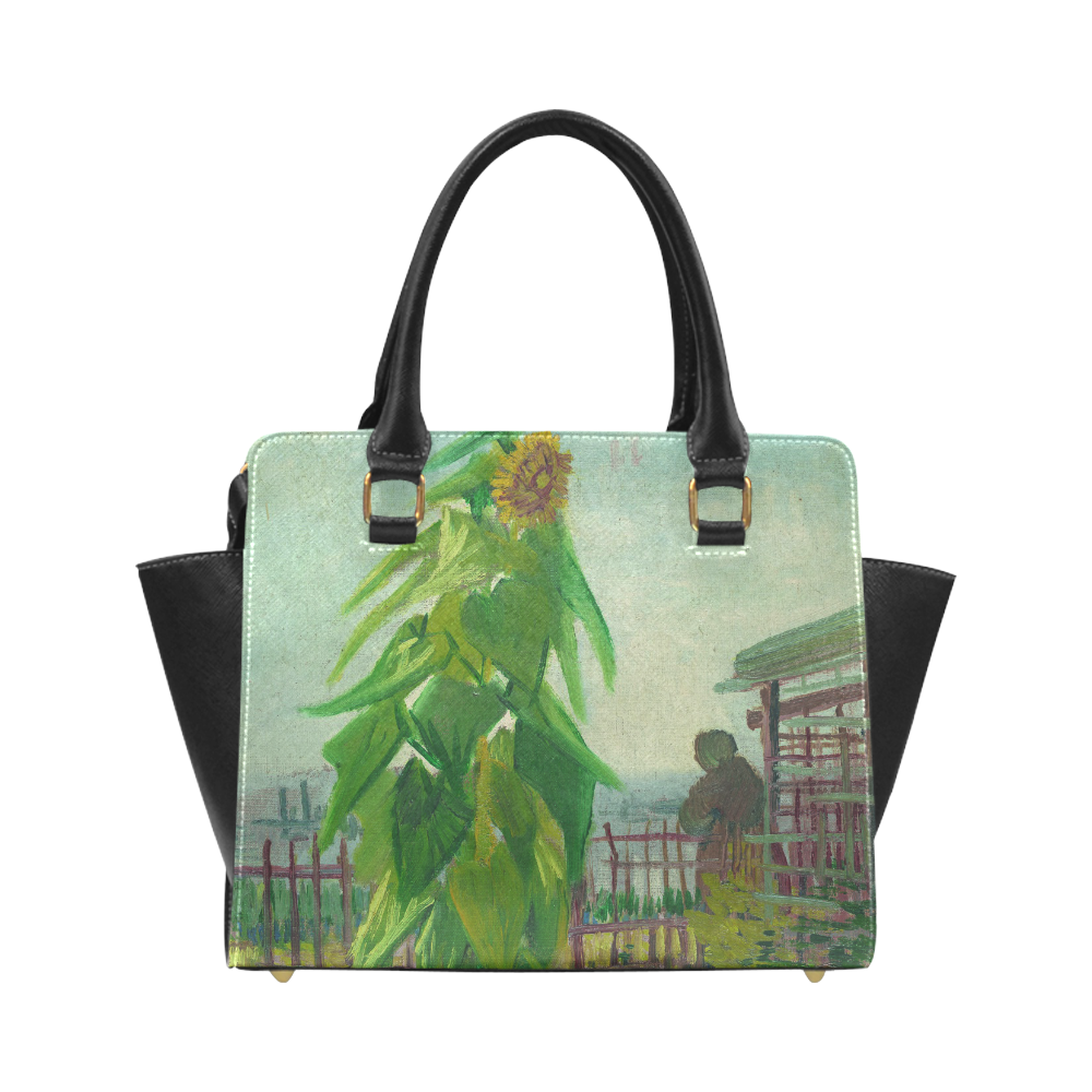 Vincent van Gogh Sunflower Allotment Floral Classic Shoulder Handbag (Model 1653)