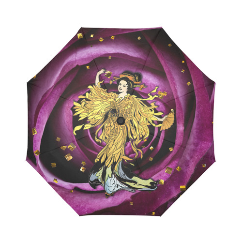 Collage _ Golden Opera _ Gloria Sanchez Auto-Foldable Umbrella (Model U04)