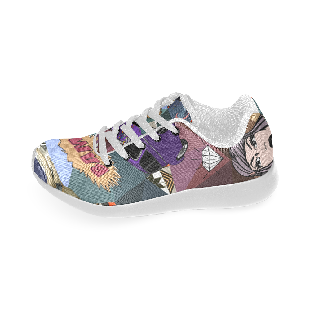 Geometric Collage Women’s Running Shoes (Model 020)