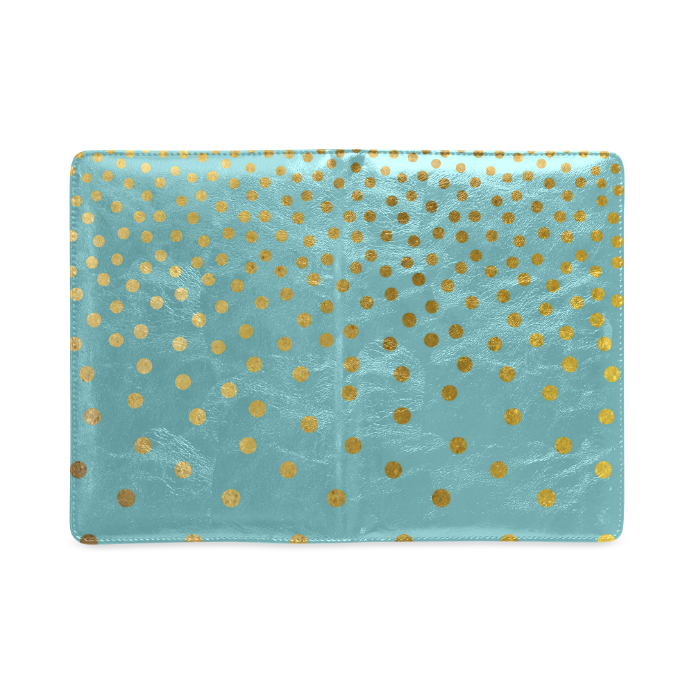 Gold Elegance Polka Dots Shower Custom NoteBook A5