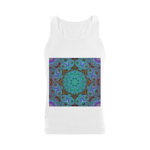 fractal pattern 1 Plus-size Men's Shoulder-Free Tank Top (Model T33)