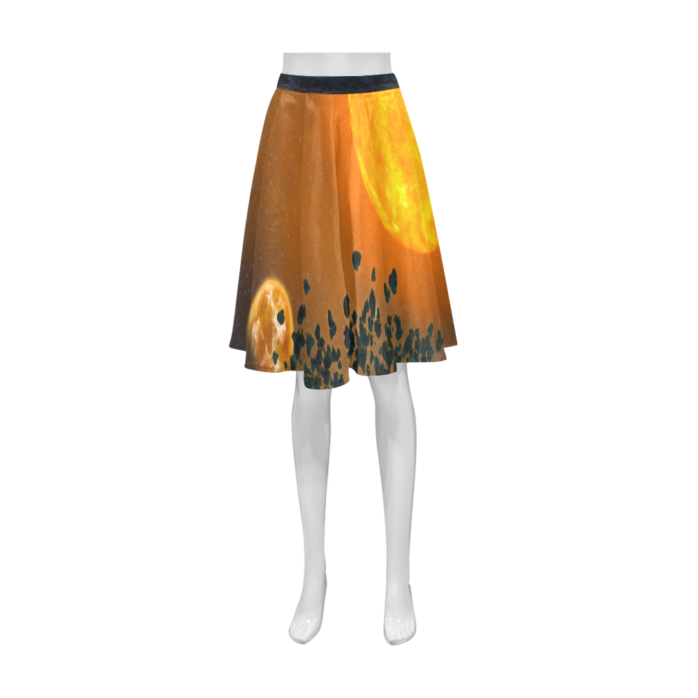 Space scenario - The Apocalypse Athena Women's Short Skirt (Model D15)