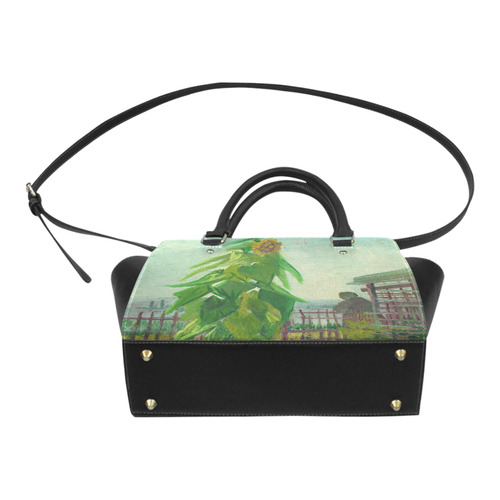 Vincent van Gogh Sunflower Allotment Floral Classic Shoulder Handbag (Model 1653)