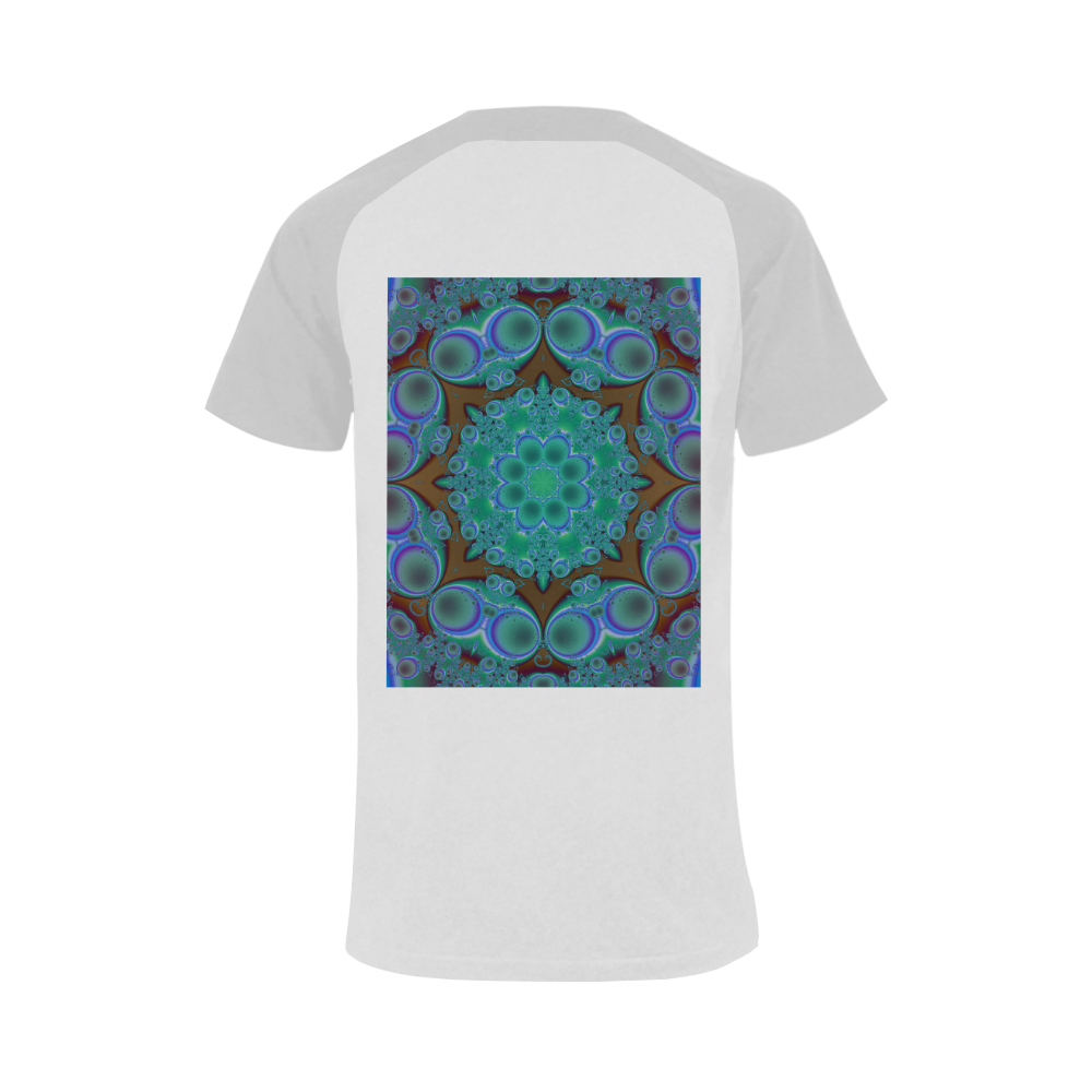 fractal pattern 1 Men's Raglan T-shirt (USA Size) (Model T11)