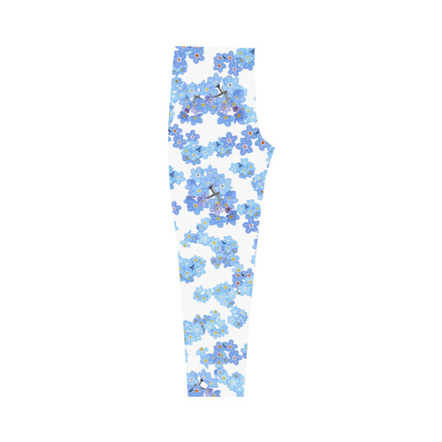 Forget me not floral Pattern Capri Legging (Model L02)