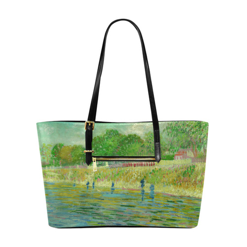 Vincent van Gogh Bank of the Seine Euramerican Tote Bag/Large (Model 1656)