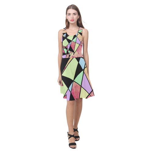 Geometric shapes Atalanta Casual Sundress(Model D04)