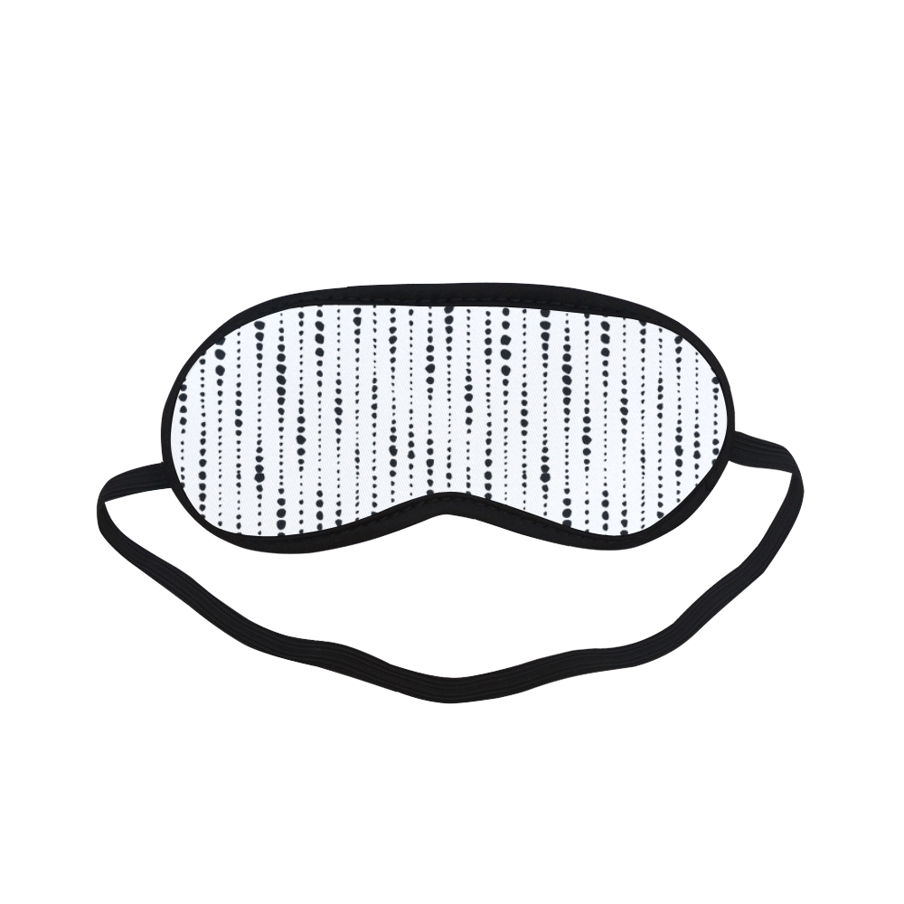 Black Dotted Lines Pattern Sleeping Mask