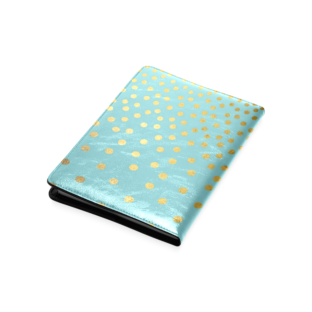 Gold Elegance Polka Dots Shower Custom NoteBook A5
