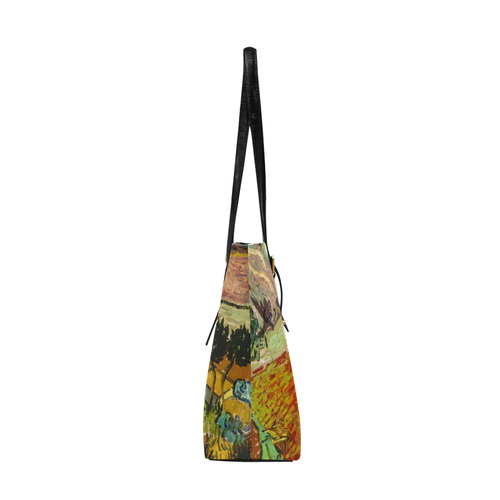 Vincent van Gogh Landscape House Ploughman Euramerican Tote Bag/Large (Model 1656)