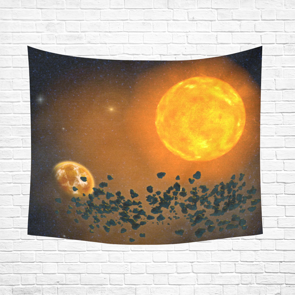 Space scenario - The Apocalypse Cotton Linen Wall Tapestry 60"x 51"