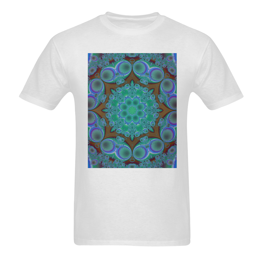 fractal pattern 1 Men's T-Shirt in USA Size (Two Sides Printing)