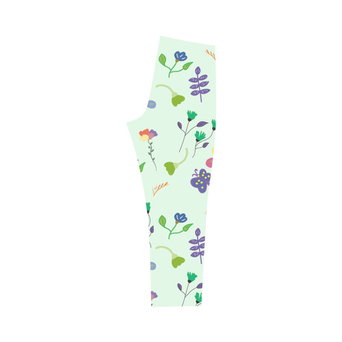Floral Pattern Spring leggings Capri Legging (Model L02)