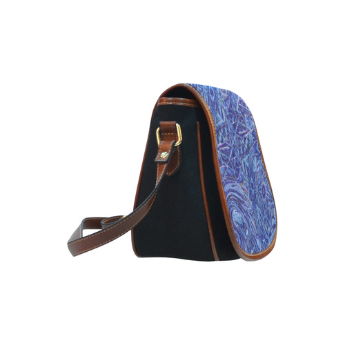 Swirling Night Saddle Bag/Small (Model 1649)(Flap Customization)