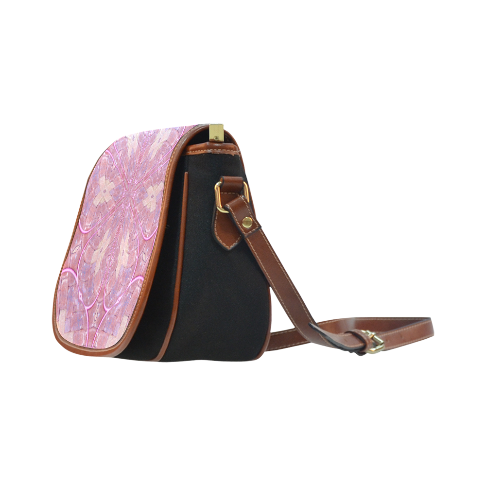 Hula Hoop Flower Saddle Bag/Small (Model 1649)(Flap Customization)