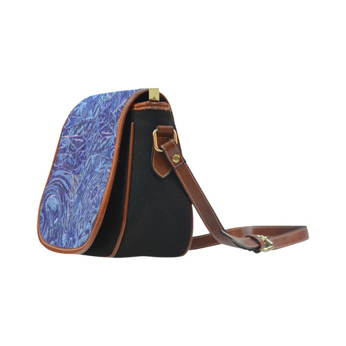 Swirling Night Saddle Bag/Small (Model 1649)(Flap Customization)