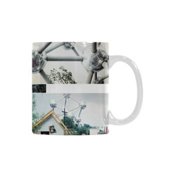 Vintage Brussels Atomium Collage White Mug(11OZ)