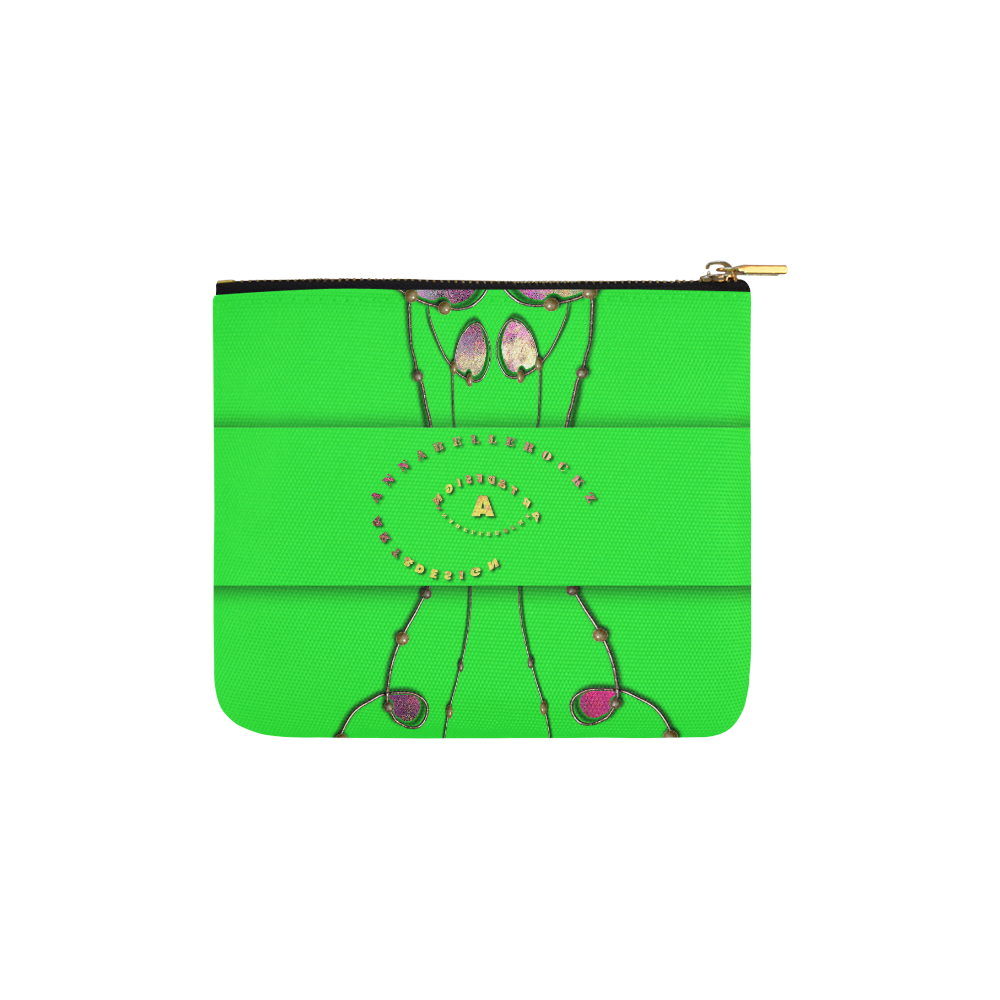 Neon green delight-Annabellerockz bag Carry-All Pouch 6''x5''
