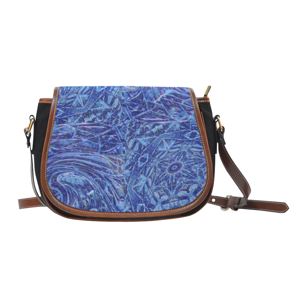 Swirling Night Saddle Bag/Small (Model 1649)(Flap Customization)