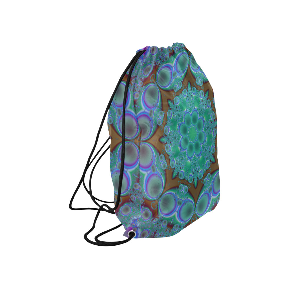 fractal pattern 1 Large Drawstring Bag Model 1604 (Twin Sides)  16.5"(W) * 19.3"(H)