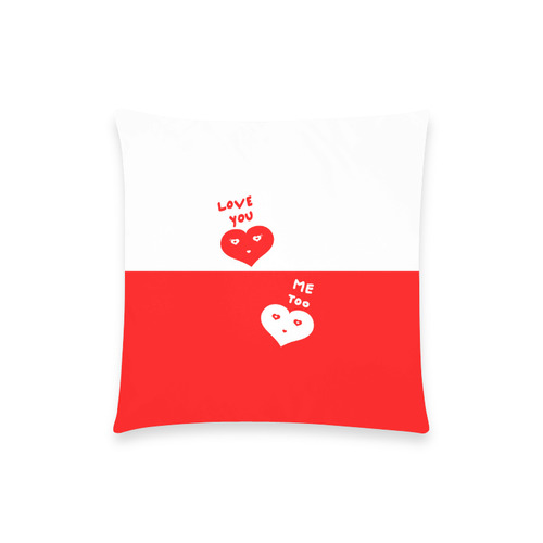 Love you Valentine's DAY Pillow Case Custom  Pillow Case 18"x18" (one side) No Zipper