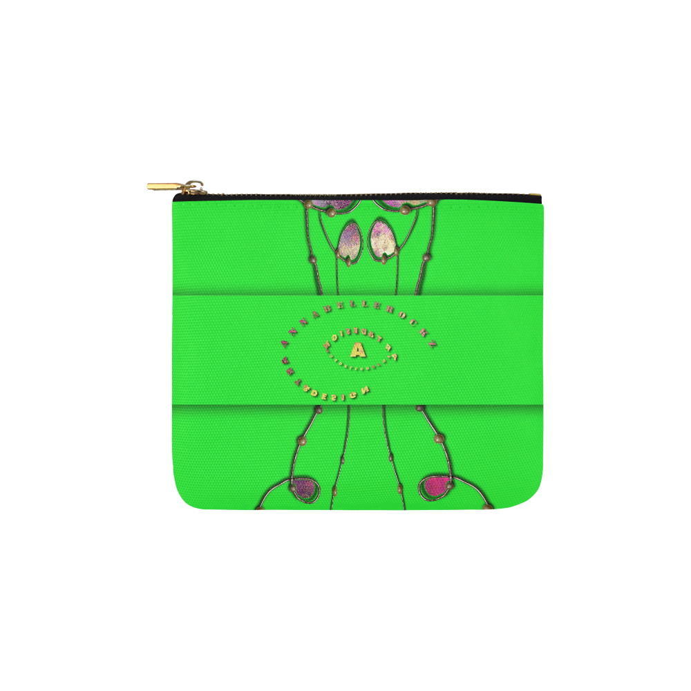 Neon green delight-Annabellerockz bag Carry-All Pouch 6''x5''