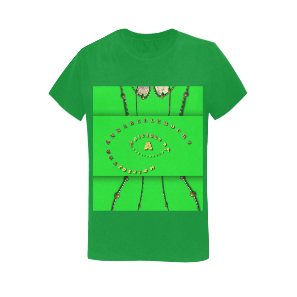 Neon green delight-Annabellerockz_3 Women's T-Shirt in USA Size (Two Sides Printing)