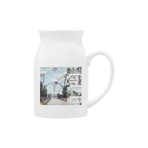 Vintage Brussels Atomium Collage Milk Cup (Large) 450ml