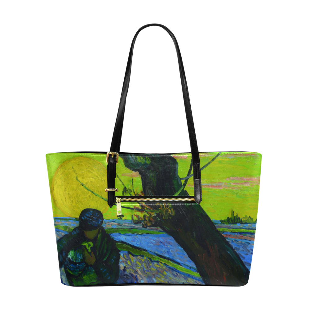 Vincent van Gogh The Sower Landscape Euramerican Tote Bag/Large (Model 1656)