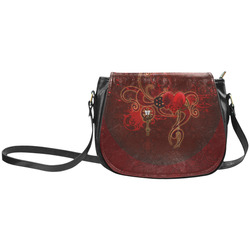 Wonderful steampunk design with heart Classic Saddle Bag/Large (Model 1648)