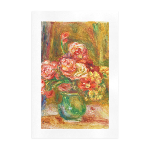Pierre-Auguste Renoir Vase of Roses Art Print 19‘’x28‘’