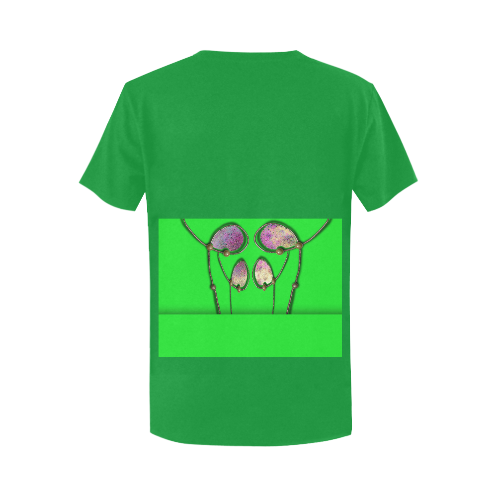 Neon green delight-Annabellerockz_3 Women's T-Shirt in USA Size (Two Sides Printing)