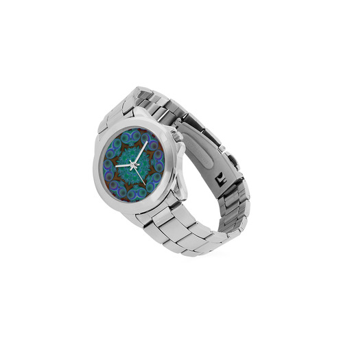 fractal pattern 1 Unisex Stainless Steel Watch(Model 103)