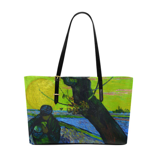 Vincent van Gogh The Sower Landscape Euramerican Tote Bag/Large (Model 1656)