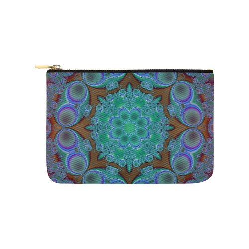 fractal pattern 1 Carry-All Pouch 9.5''x6''