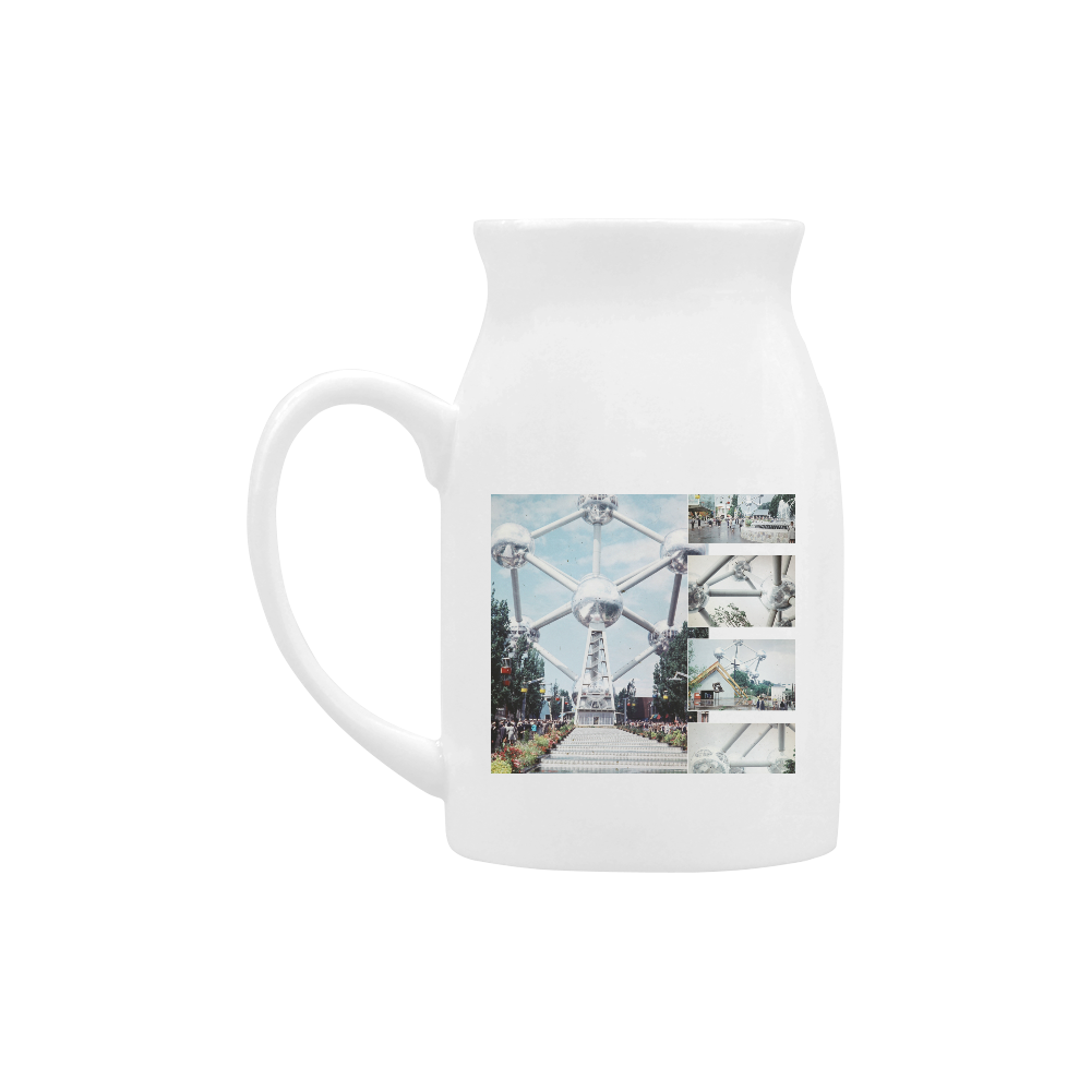 Vintage Brussels Atomium Collage Milk Cup (Large) 450ml