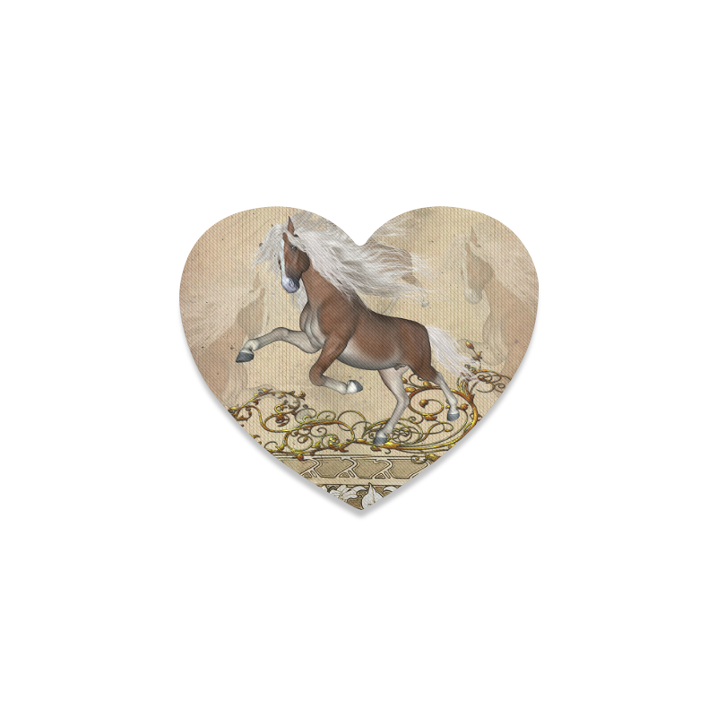 Wonderful wild horse Heart Coaster
