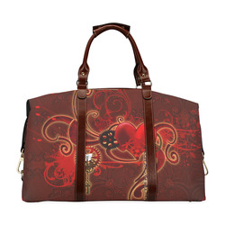 Wonderful steampunk design with heart Classic Travel Bag (Model 1643) Remake