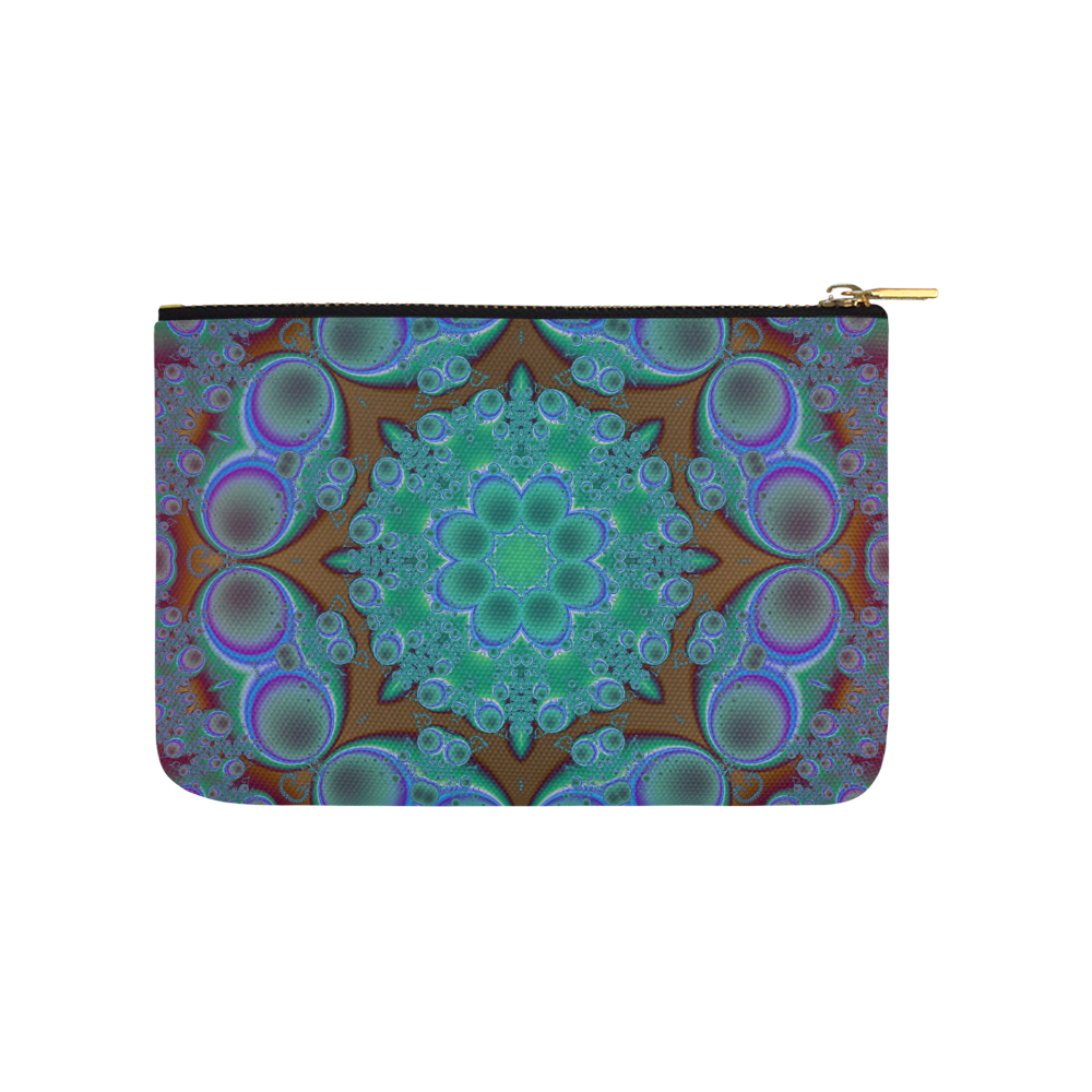 fractal pattern 1 Carry-All Pouch 9.5''x6''