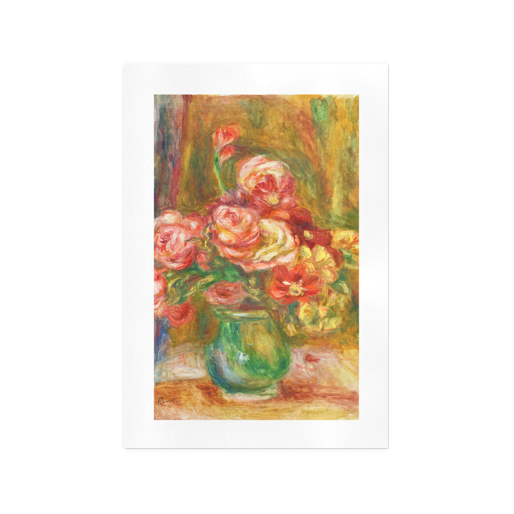 Pierre-Auguste Renoir Vase of Roses Art Print 13‘’x19‘’