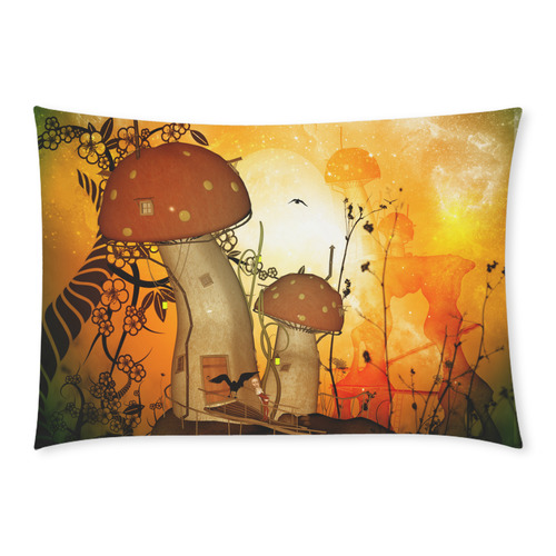 The mushroom house Custom Rectangle Pillow Case 20x30 (One Side)