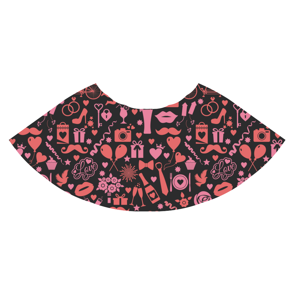 Pink Love Athena Women's Short Skirt (Model D15)